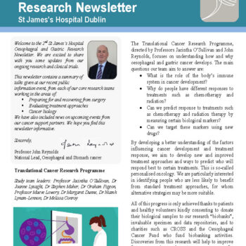 Oesophageal Research Newsletter — cover