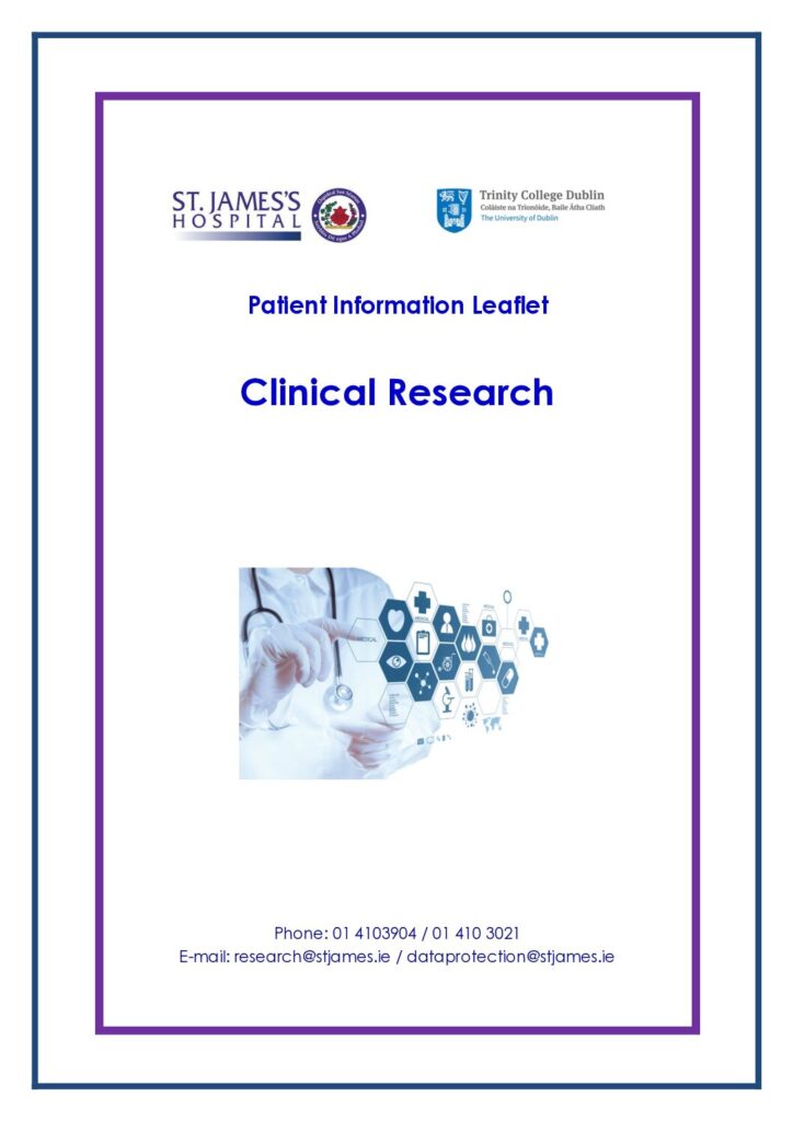 Cover of the Clinical Research patient information leaflet